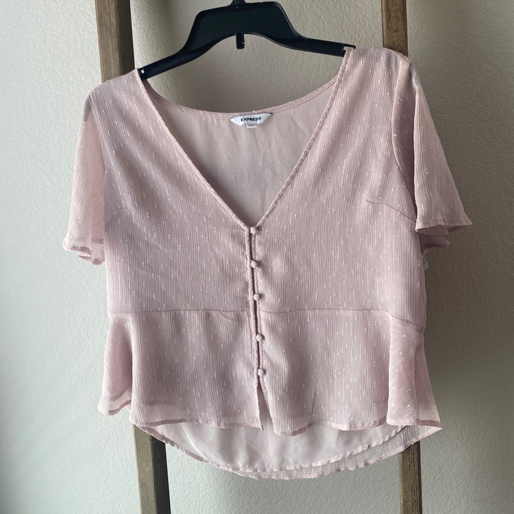 Express - blush blouse size XS
